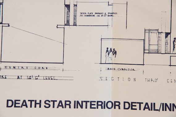 Star Wars Death Star Interior Original 1977 Blueprint