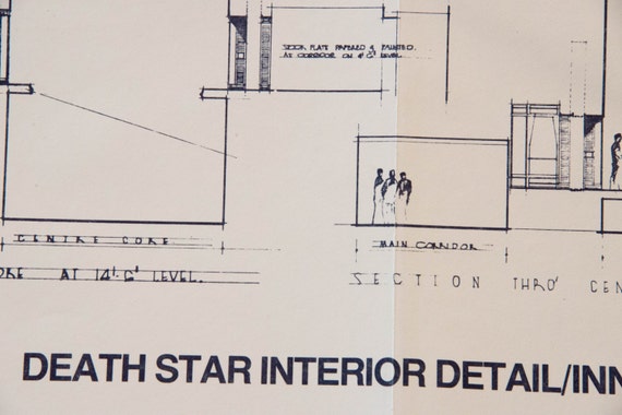 Star Wars Death Star Interior Original 1977 Blueprint