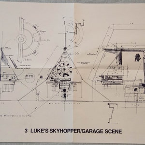 Star Wars T-16 Skyhopper, Original 1977 Blueprint