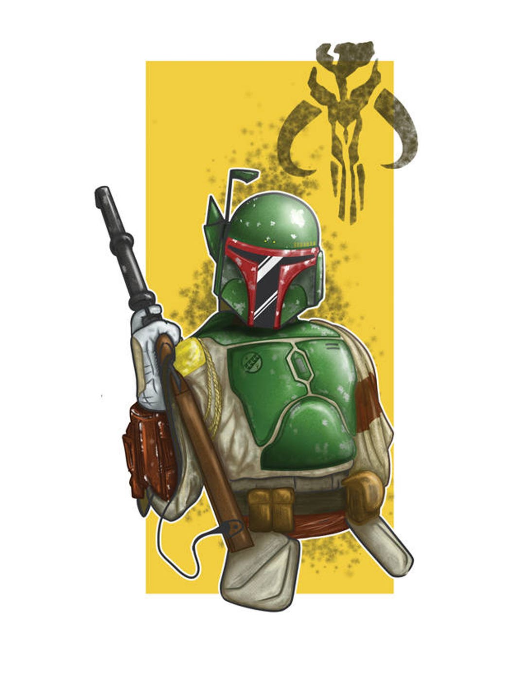 Star Wars Boba Fett Original Illustration Print, Star Wars Empire Strikes  Back, Star Wars Fan Art Print, Star Wars Poster, Star Wars Gift - Etsy, image size:1080x1398