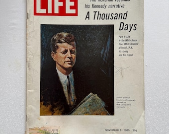 November 5, 1965 Life Magazine President John F Kennedy White