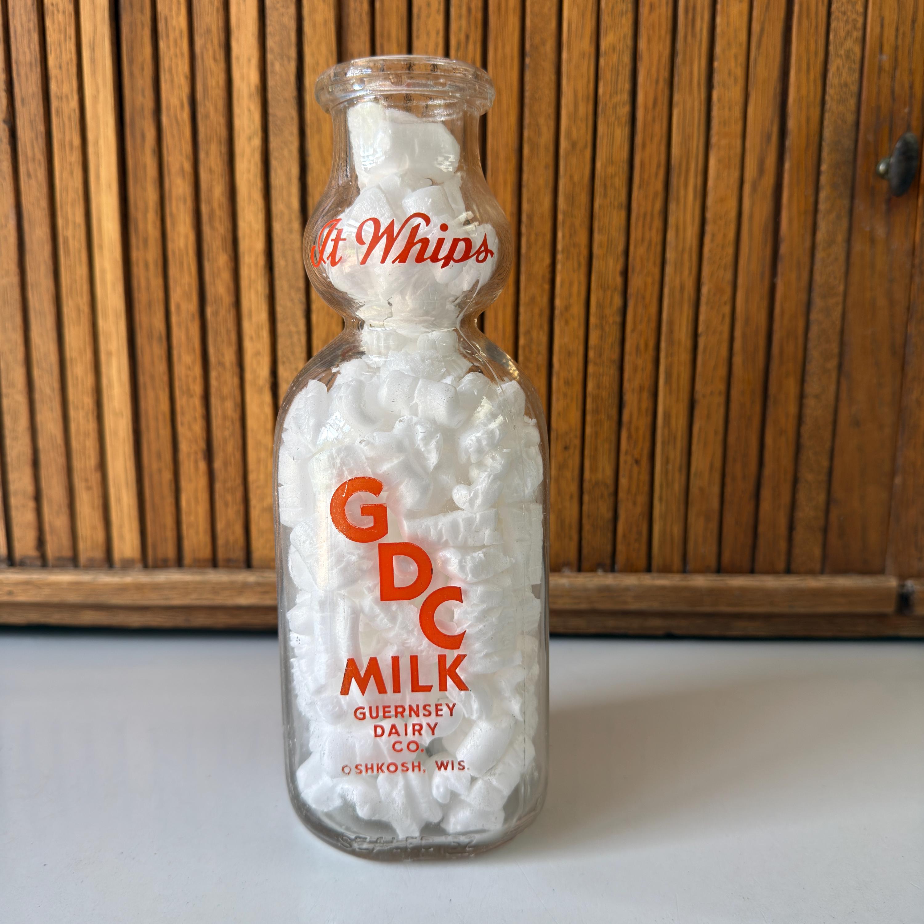 Vintage Cream Top Milk Bottle - Etsy