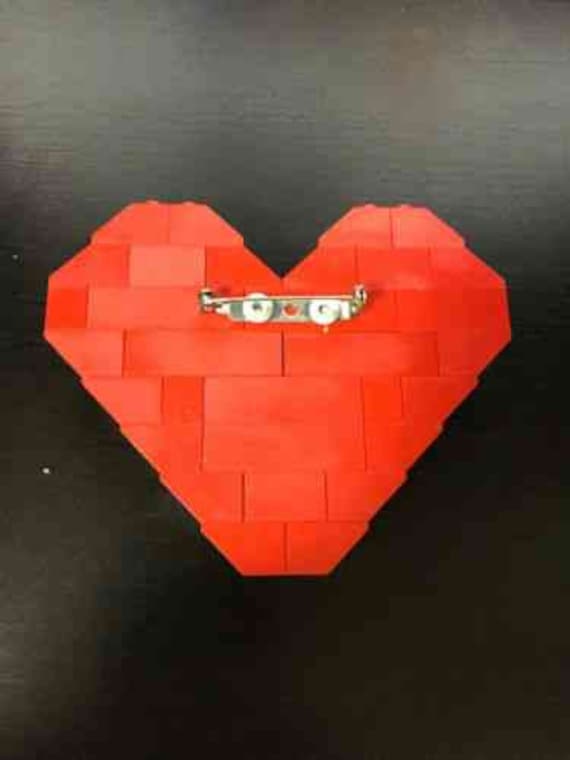 Lego heart best sale brooch