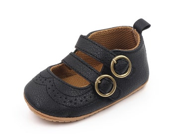 Baby's Girl's Non Slip Hard Sole Strap on Shoes