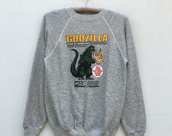 Vintage Godzilla 1989 Toho Japanese Film Promo Crewneck Movies