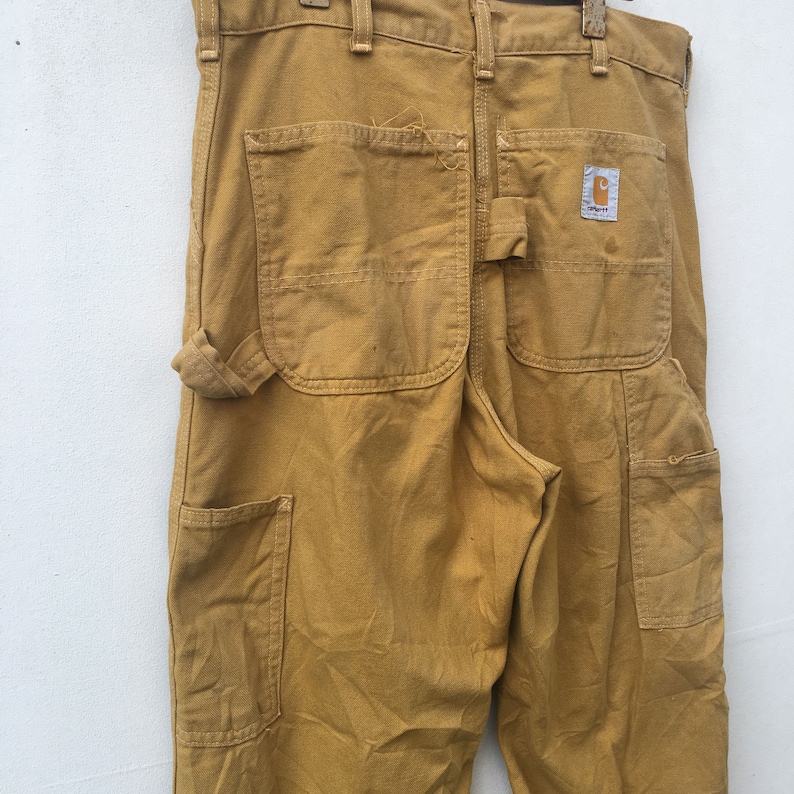 Vtg Carhatt Canvas Worker Carpenter Pant