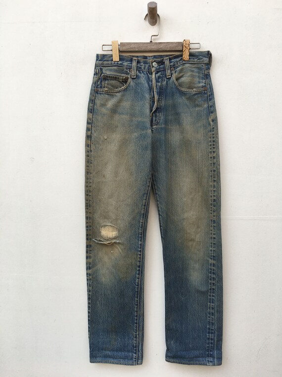 Vintage Levis Ripped Custom Jeans Redline Rebuild