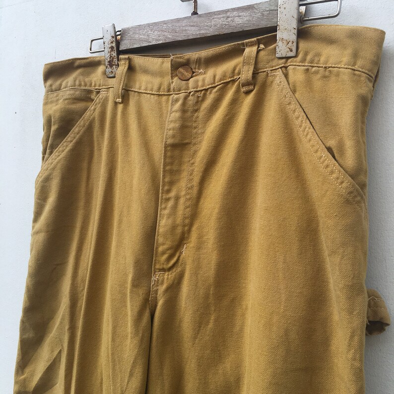 Vtg Carhatt Canvas Worker Carpenter Pant