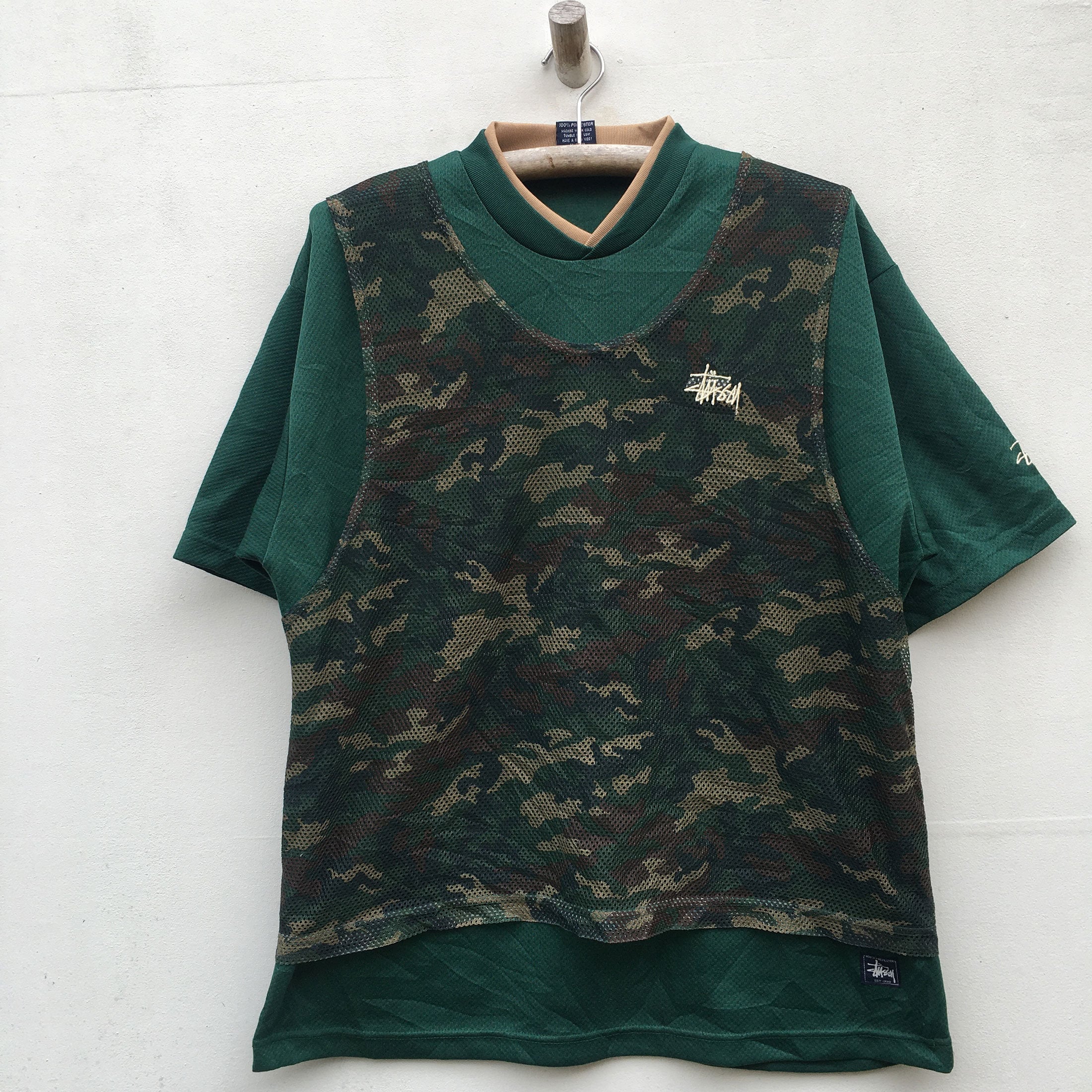 トップス Old Stussy 00s Camouflage Mesh T shirt Old Stussy 00s Camouflage Mesh T shirt