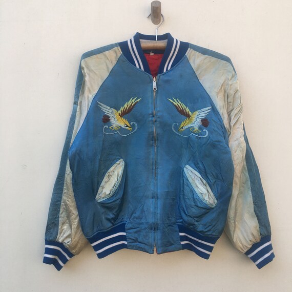 Vintage Sukajan Bomber Souvenir Jacket Japan Craft
