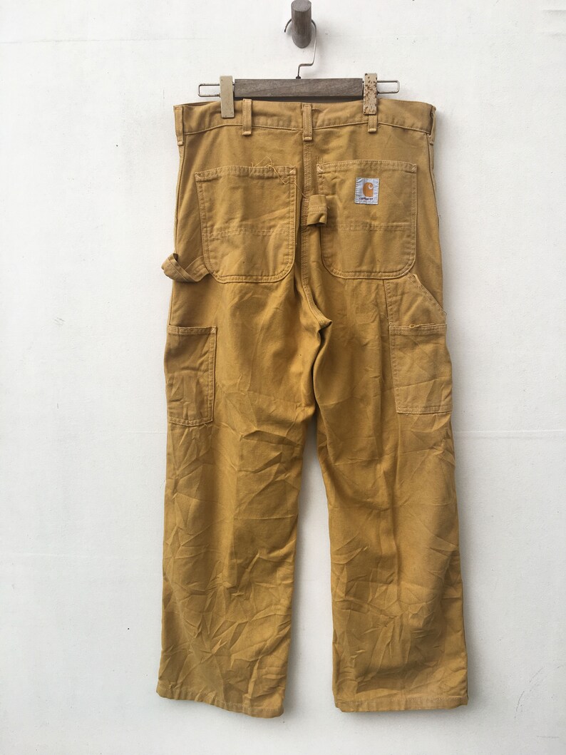 Vtg Carhatt Canvas Worker Carpenter Pant