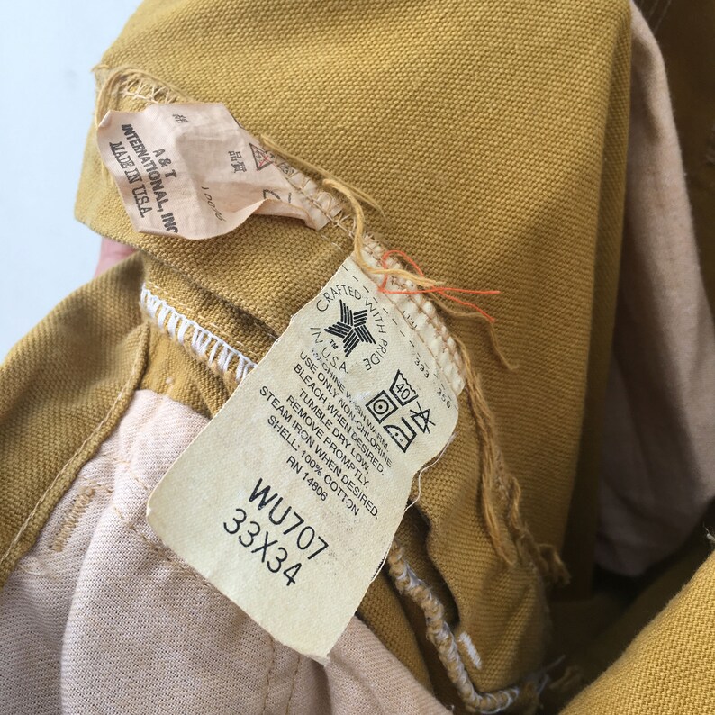 Vtg Carhatt Canvas Worker Carpenter Pant