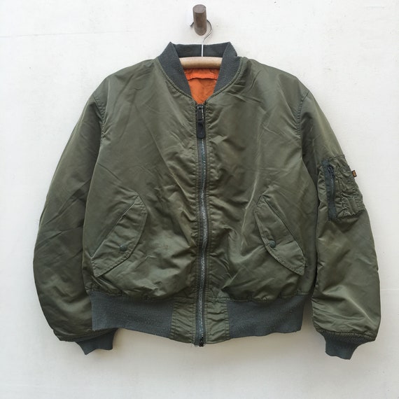 Vtg Alpha Industries Reversible Bomber Pilot Jacke