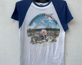 Vintage Emerson Lake Palmer 70s Raglan Elp