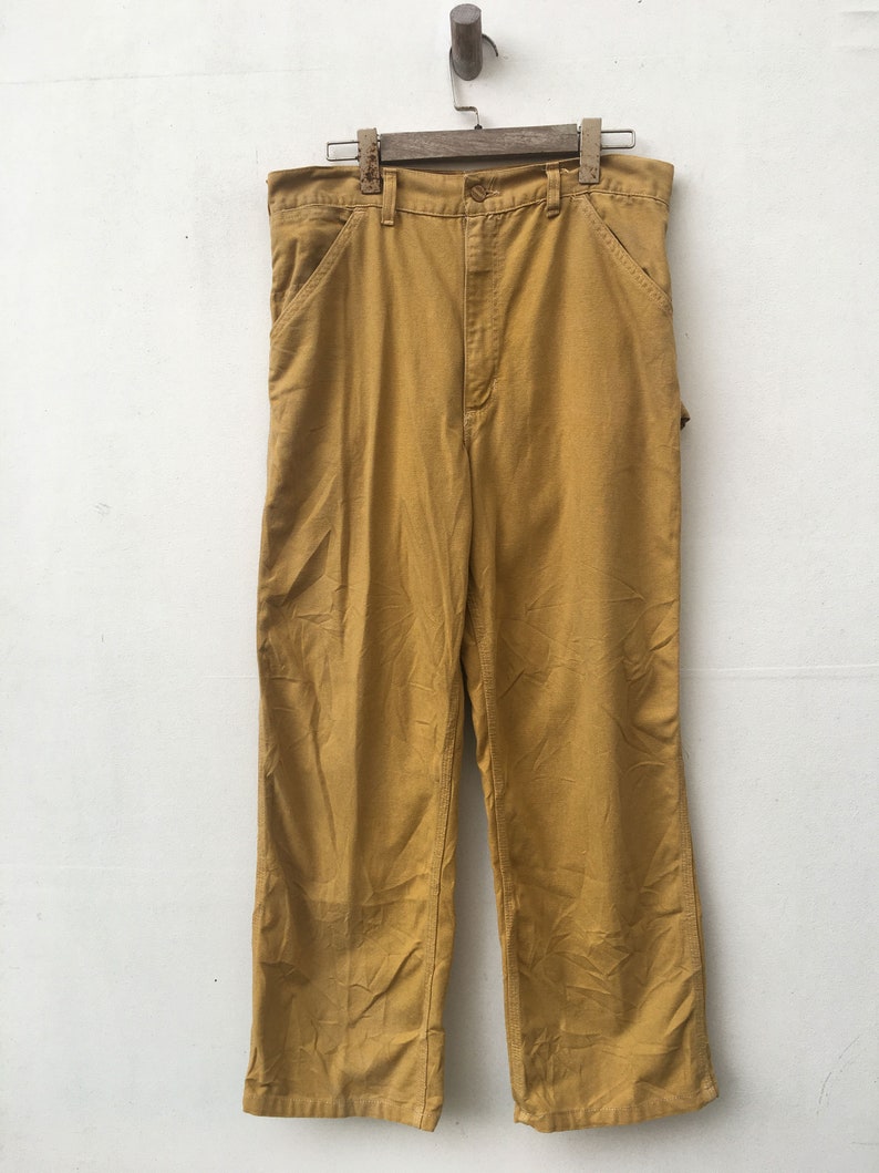 Vtg Carhatt Canvas Worker Carpenter Pant