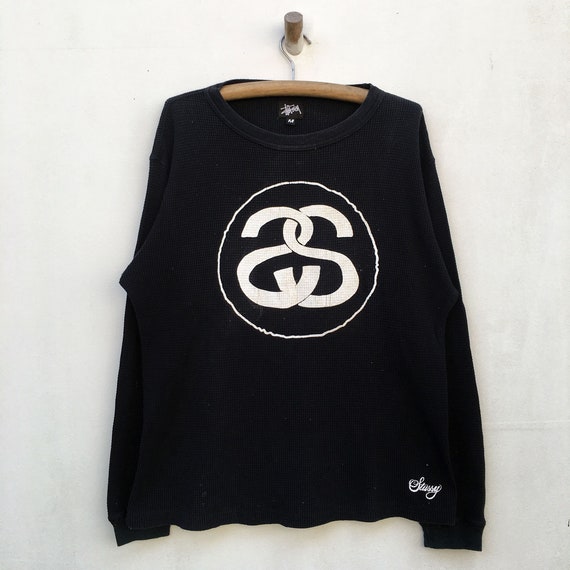 Vtg Stussy Usa Thermal Circle Logo