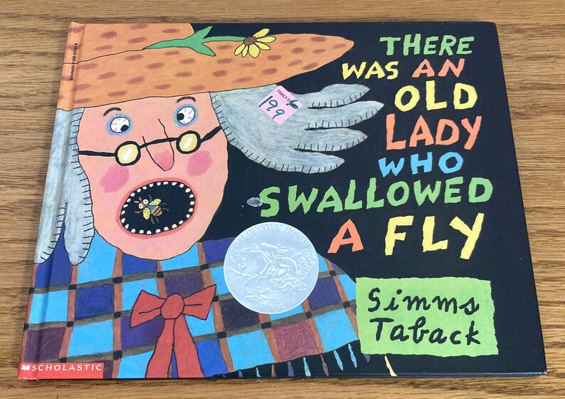 There Was an Old Lady Who Swallowed A Fly BOOK by Simms Taback CUTE! - Etsy