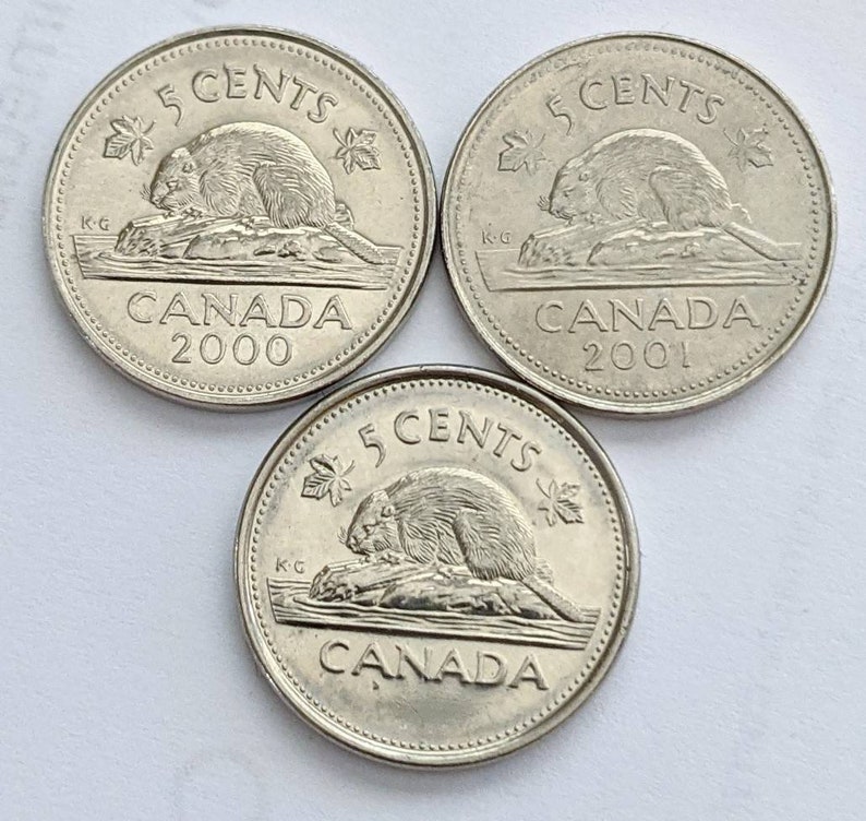 2001-3 P BU PL Canada 5 Cents Beaver Nickel Stunning Proof-Like Mirror Finish