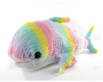 rainbow shark plush