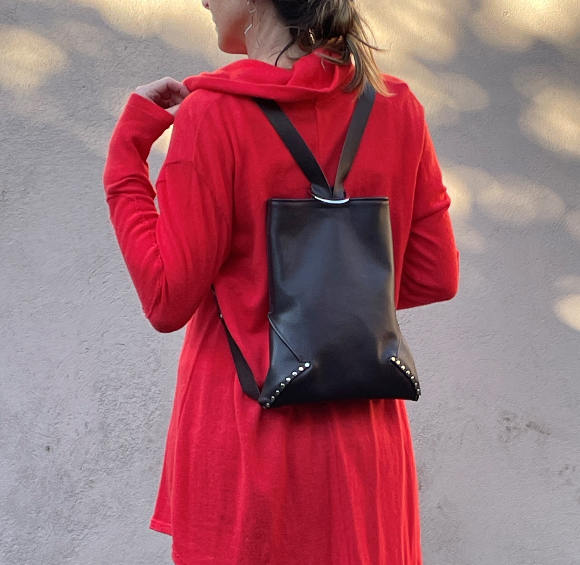 Pick Pocket Proof Backpack, Brown Leather Mini Backpack for Women