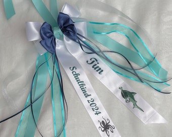 Personalized bow for school cone, candy cone, school enrollment, gift bow