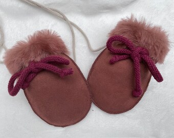 Gloves, mittens, fur gloves, baby gloves, lambskin sheepskin, handmade