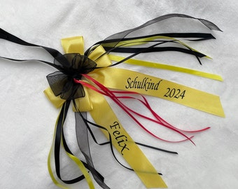 Personalized bow, personalized bow school cone sugar bag, gift bow school enrollment, bow printed anniversary