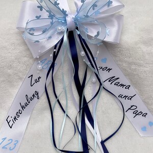 Personalisierte Schleife, Geschenkschleife, Schleife für Geschenk, Taufe, Hochzeit, Taufe, Schultüte Bild 5