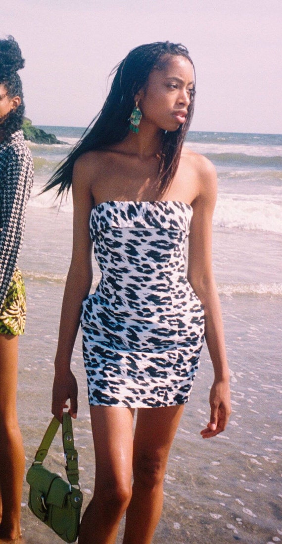 Vintage Betsey Johnson Black and White Dress