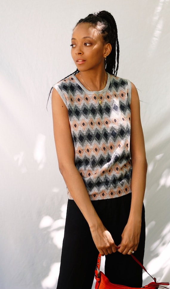 Vintage Checkered Sweater Vest