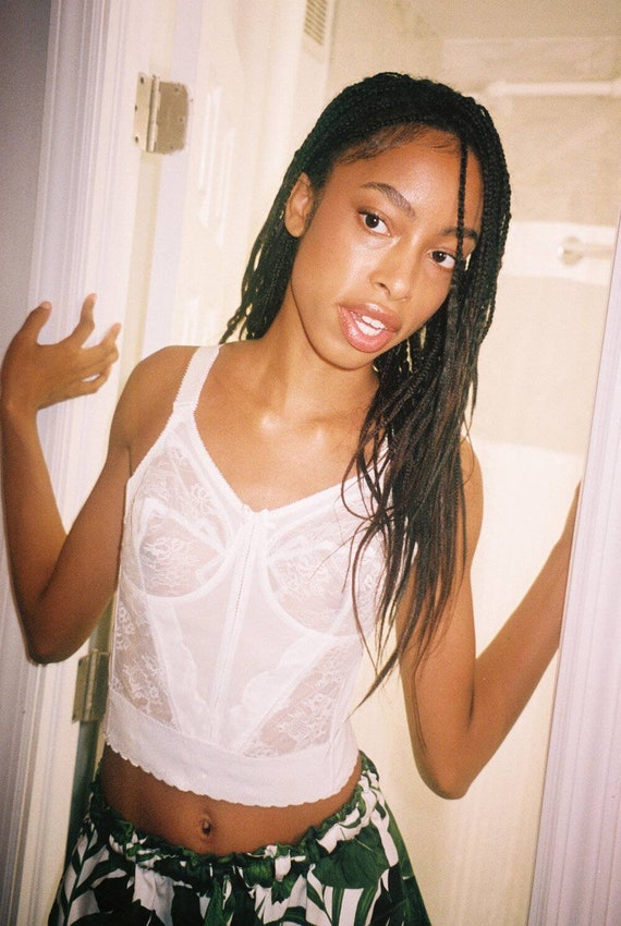 Vintage White Lace Corset Top