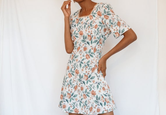 Vintage Summer Floral Dress