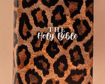Wild Bout Jesus Cheetah / Leopard Canvas Journaling Bijbel