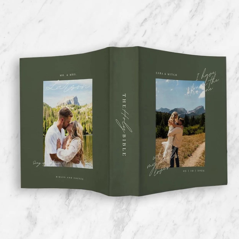 Custom Wedding Bible Perfect for Guestbook & Anniversary