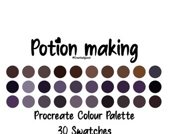 Procreate Color Palette, Procreate Swatches, Procreate Art, iPad Illustration