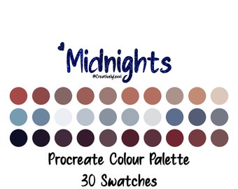 Procreate Color Palette, Procreate Swatches, Procreate Art, iPad Illustration Taylor Swift inspired