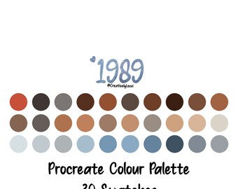 Procreate Color Palette, Procreate Swatches, Procreate Art, iPad Illustration Taylor Swift inspired