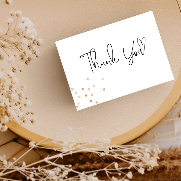 Thank you Cards | Printable | Minimal | Wedding | Party | Thank You Guests | Pastel Colours | Floral design