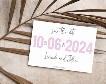 Save the date Bold template, Floral save the date, printable save the dates, DIY save the dates, instant download, wedding