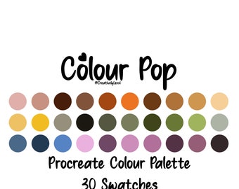 Procreate Color Palette, Procreate Swatches, Procreate Art, iPad Illustration
