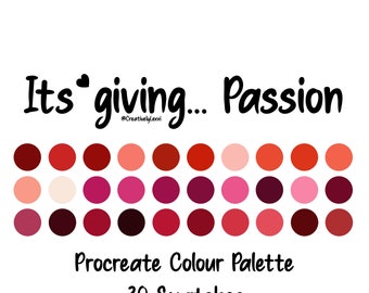 Procreate Color Palette, Procreate Swatches, Procreate Art, iPad Illustration