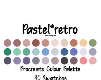 Procreate Color Palette, Procreate Swatches, Procreate Art, iPad Illustration