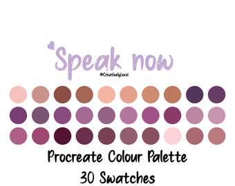 Procreate Color Palette, Procreate Swatches, Procreate Art, iPad Illustration Taylor Swift inspired