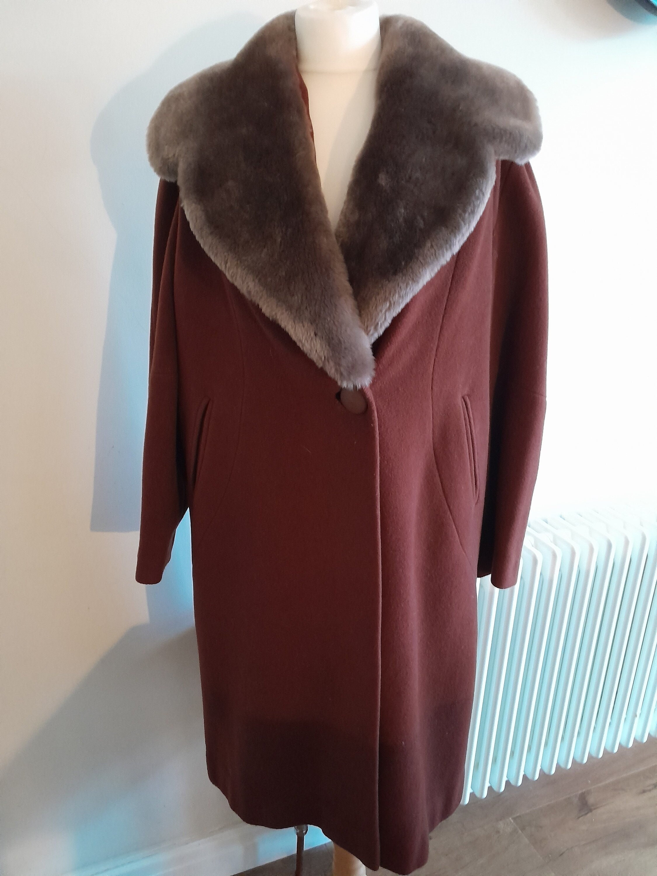 Rust colored cheap wool coat
