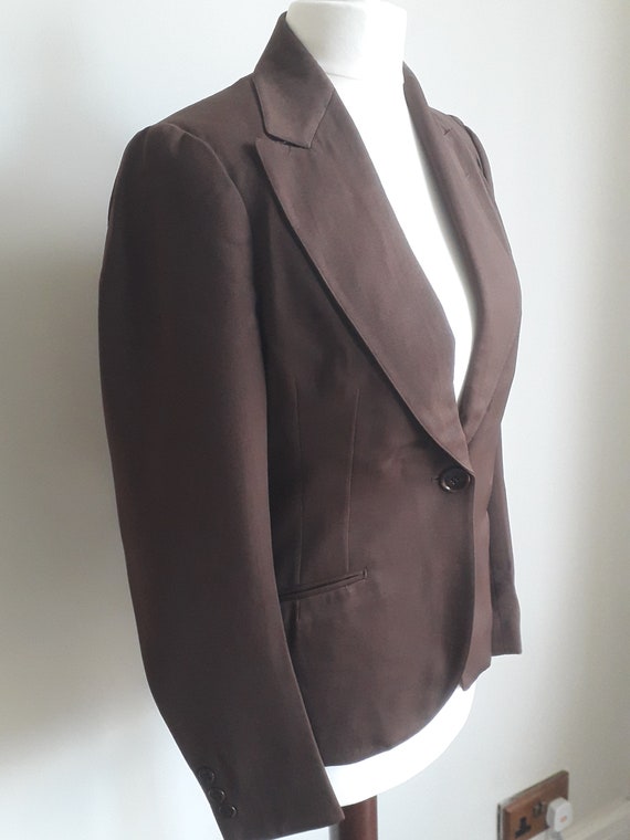 1940s Brown Gabardine Jacket - Gem