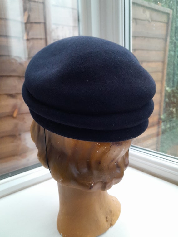 1940s/1950s Blue Felt Hat **Will Ship Worldwide. … - image 9