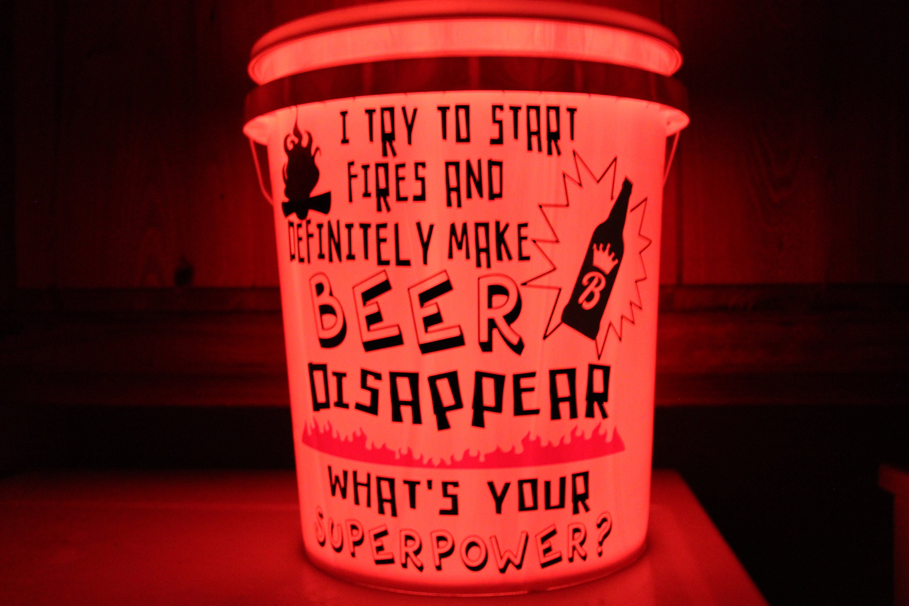 LED Light up Buckets, Personalized LED Bucket, Camping LED Bucket, Camping  Decor, Father's Day Gift, Bucket Light, Camping Gift 