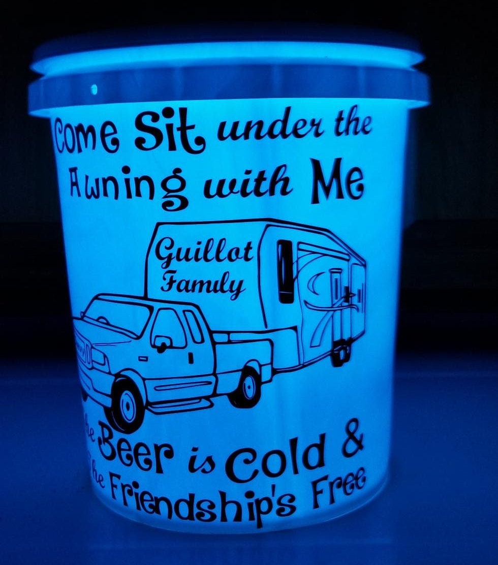 LED Light up Buckets Personalized LED Bucket Camping LED Etsy