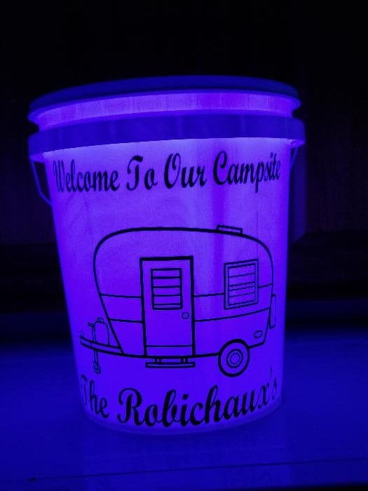 LED Light up Buckets, Personalized LED Bucket, Camping LED Bucket