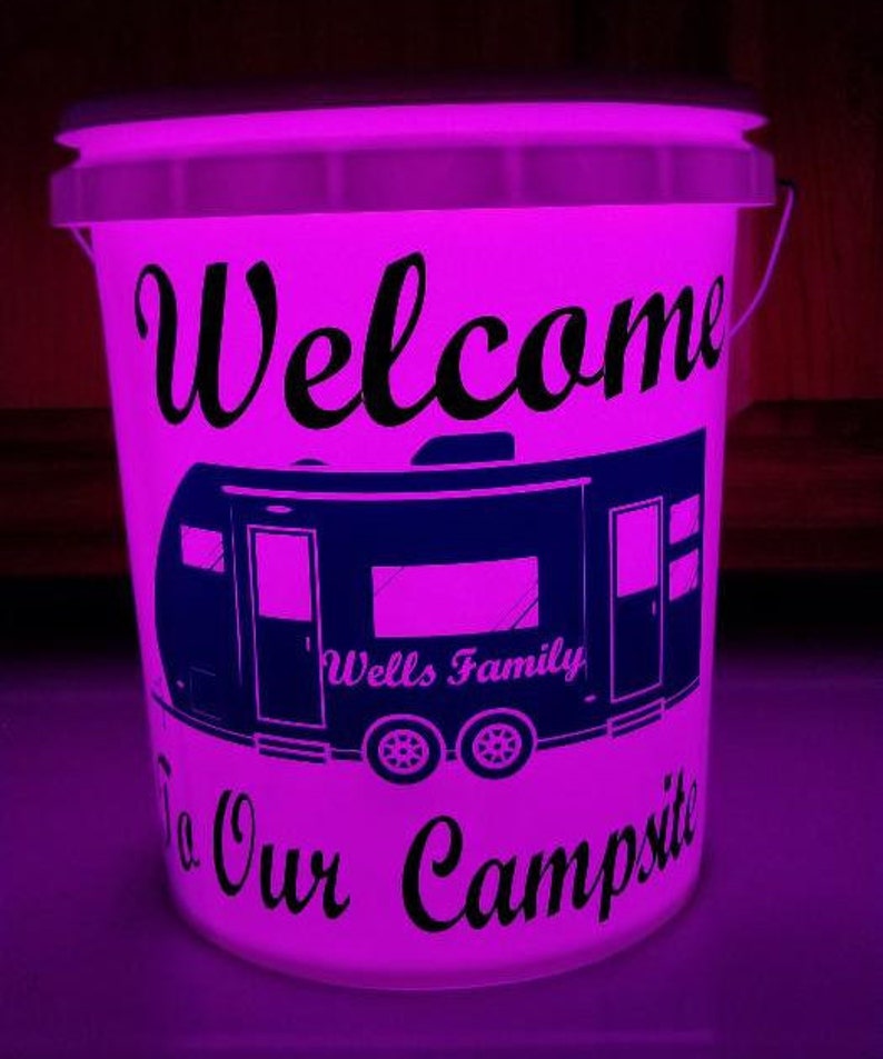 LED Light up Buckets Personalized LED Bucket Camping LED Etsy